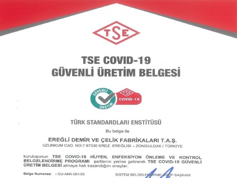 ERDEMİR, COVİD-19'DA ÇOK TEDBİRLİ