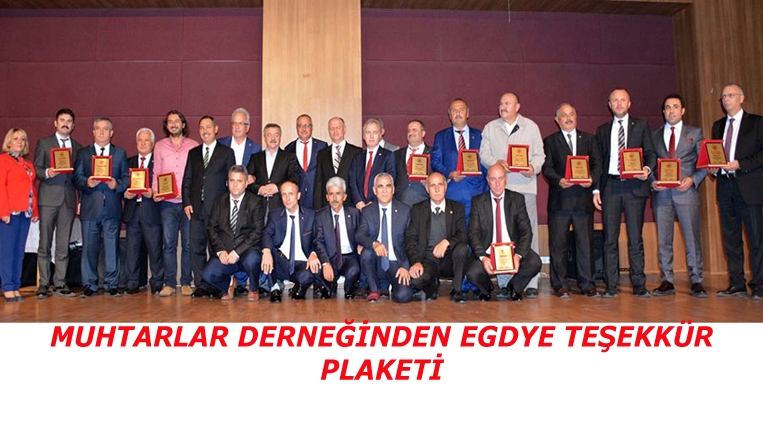 MUHTARLAR DERNEĞİNDEN EGD'YE TEŞEKKÜR PLAKETİ