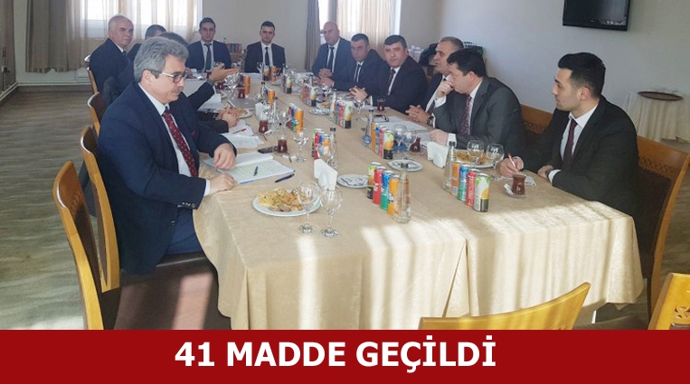 41 MADDE ÜZERİNDE ANLAŞMA SAĞLANDI