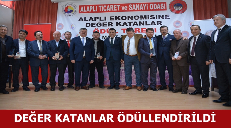 EKONOMİYE DEĞER KATANLAR ÖDÜLLENDİRİLDİ