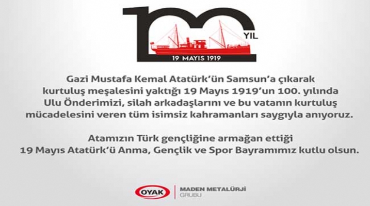 ERDEMİR'İN 19 MAYIS MESAJI..