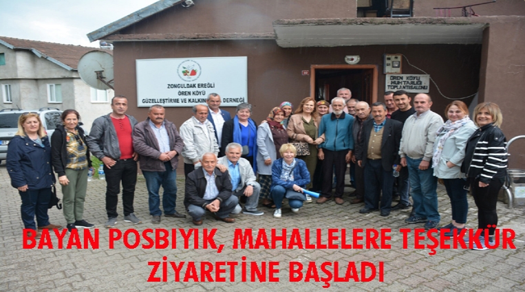 BAYAN POSBIYIK’TAN MAHALLELERE TEŞEKKÜR ZİYARETİ.