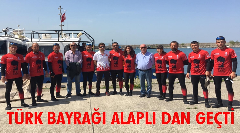 SAMSUN’A GİDECEK TÜRK BAYRAĞI, ALAPLI’DAN GEÇTİ.