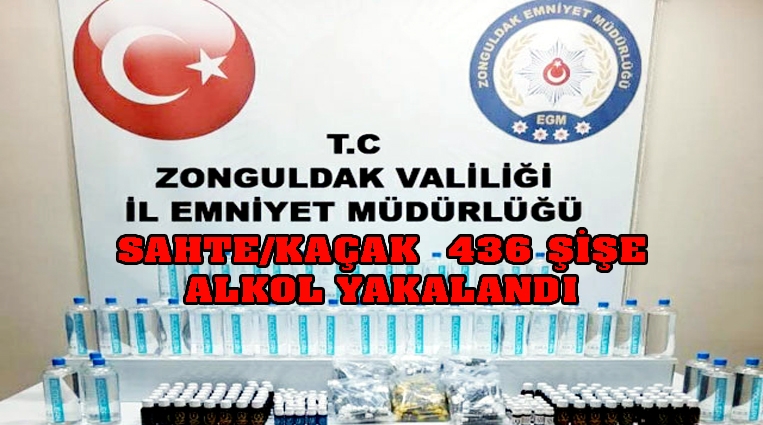 SAHTE/KAÇAK  436 ŞİŞE ALKOL YAKALANDI