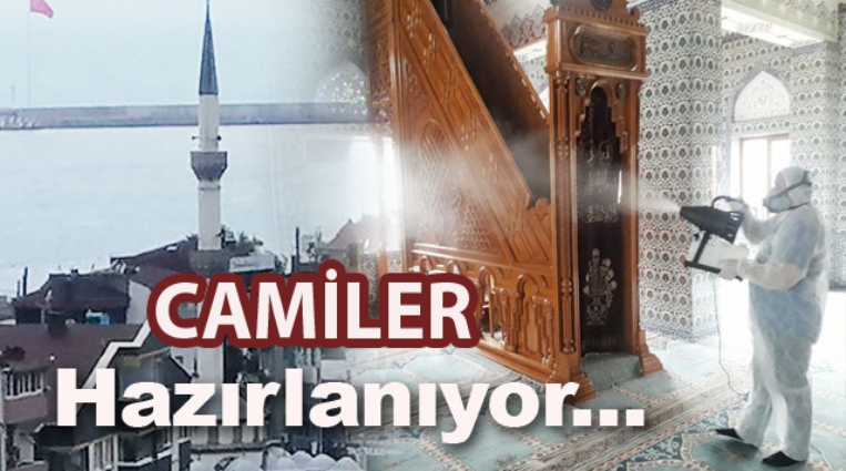 KDZ. EREĞLİ BELEDİYESİ, CAMİLERİ DEZENFEKTE EDİYOR.