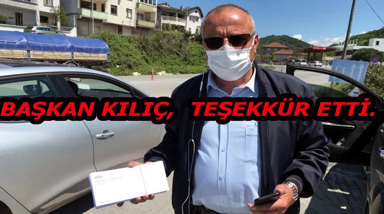 BAŞKAN KILIÇ,  TEŞEKKÜR ETTİ