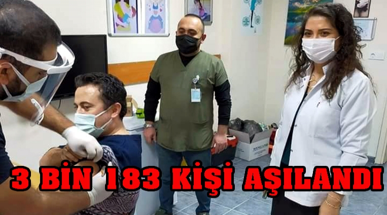 ALAPLI'DA 3 BİN 183 KİŞİ AŞILANDI