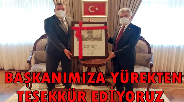 TEKİN, “ZEKİ YİĞİT’E YÜREKTEN TEŞEKKÜR EDİYORUZ”