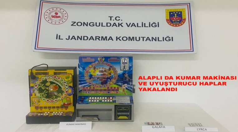 ALAPLI’DA KUMAR MAKİNESİ VE UYUŞTURUCU HAPLAR YAKALANDI