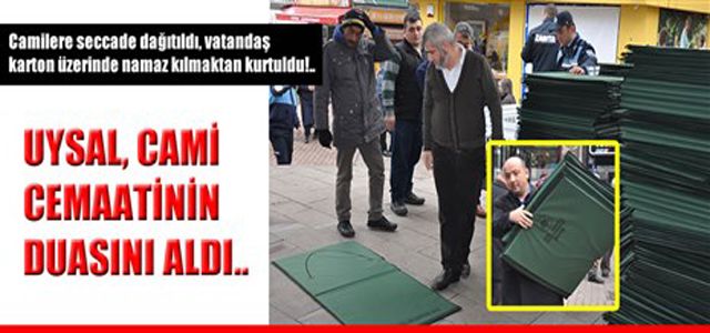 UYSAL, CAMİ CEMAATİNİN DUASINI ALDI..