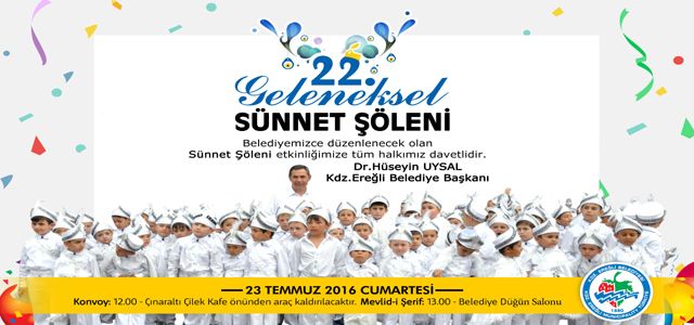 KDZ.EREĞLİ BELEDİYESİ, 184 ÇOCUĞU SÜNNET ETTİRECEK