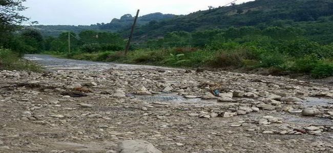 ALAPLI'DA SAĞANAK YAĞIŞ KÖY YOLLARINDA HASARA YOL AÇTI