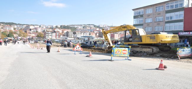 ALAPLI'DA YOL YAPIM ÇALIŞMALARI HIZLA DEVAM EDİYOR